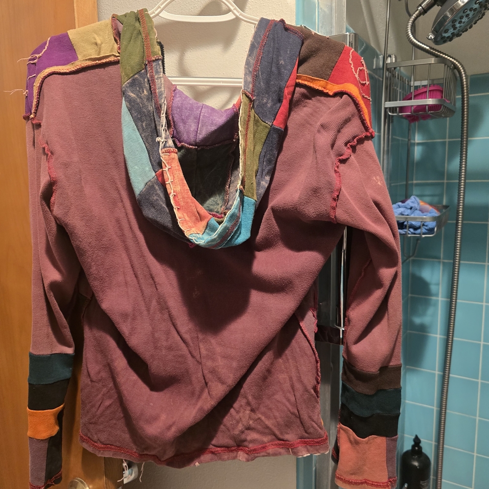 Rising International Multicolor Patchwork Hoodie - image 6